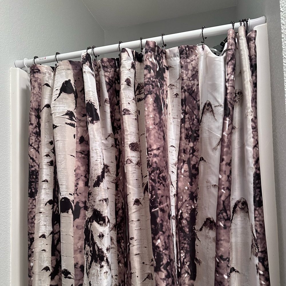 ModCloth alpine shower curtain in winter birch